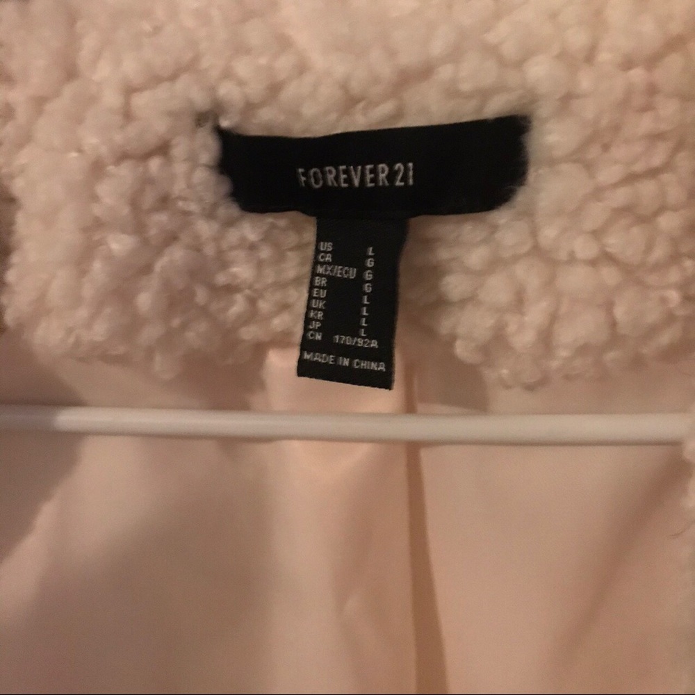 Teddy Ivory Moto Style Jacket - Picture 4 of 4